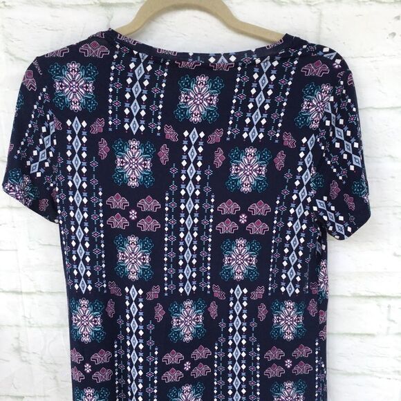 Style&Co Southwest Short Sleeve Twist Hem Tee XS - Picture 4 of 9